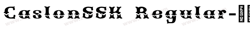 CaslonSSK Regular字体转换